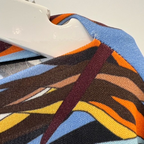 EMILIO PUCCI BLUE MULTI BAMBOO DRESS MODEL 71RL51 SIZE IT 40 / US 6 NWOTS! - Picture 17 of 17